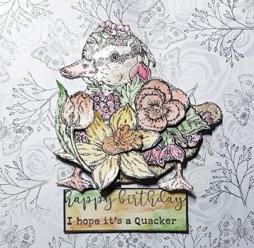 IndigoBlu - Gummistempel Set "Darling Duckling" A5 Rubber Stamp