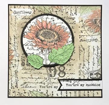 IndigoBlu - Gummistempel "Sunflower Bloom" A6 Rubber Stamp