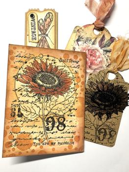 IndigoBlu - Gummistempel "Sunflower Bloom" A6 Rubber Stamp