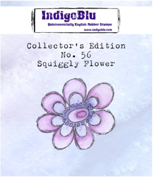 IndigoBlu - Gummistempel "Squiggly Flower" Rubber Stamp