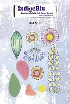 IndigoBlu - Gummistempel Set "Mid Mod" A6 Rubber Stamp