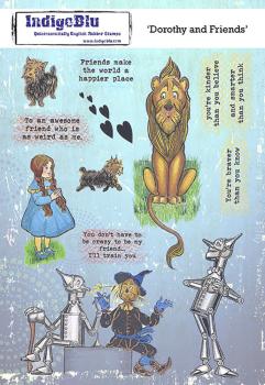 IndigoBlu - Gummistempel Set "Dorothy and Friends" A5 Rubber Stamp