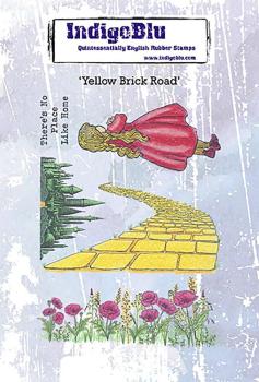 IndigoBlu - Gummistempel Set "Yellow Brick Road" A6 Rubber Stamp