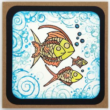 IndigoBlu - Gummistempel "Fishies" Rubber Stamp