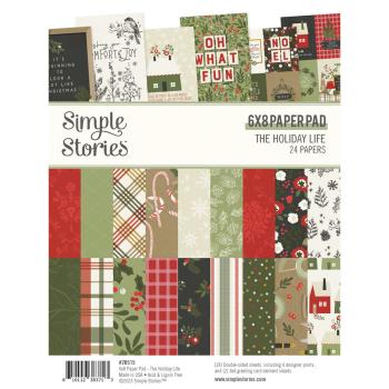 Simple Stories - Designpapier "The Holiday Life" Paper Pack 6x8 Inch - 24 Bogen