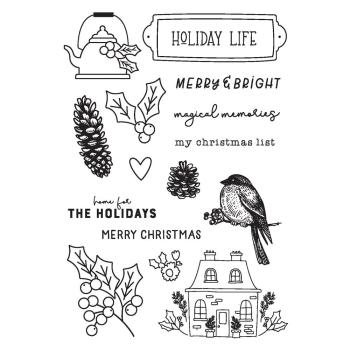 Simple Stories - Stempelset "The Holiday Life" Clear Stamps 