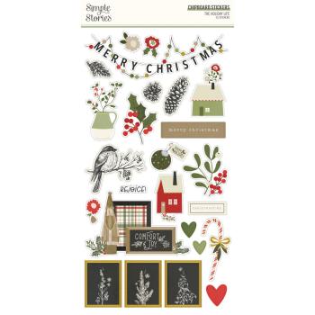 Simple Stories - Aufkleber "The Holiday Life" Chipboard Sticker 