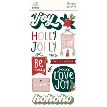 Simple Stories - Aufkleber "Boho Christmas" Foam Sticker