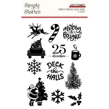 Simple Stories - Stempelset "Simple Vintage Dear Santa" Clear Stamps 