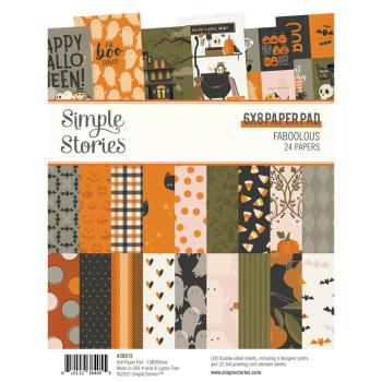 Simple Stories - Designpapier "FaBOOlous" Paper Pack 6x8 Inch - 24 Bogen