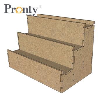 Pronty Crafts - MDF Organizer Grundbox "Basic Box Bottle Stairs"