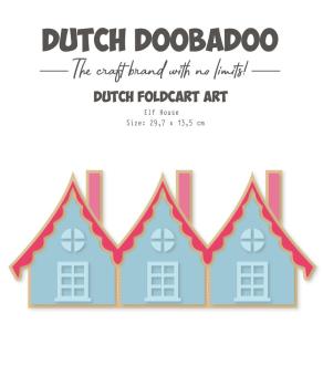 Dutch Doobadoo - Schablone A4 "Elf House" Stencil - Dutch Card Art