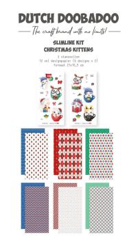 Dutch Doobadoo - Papier Kit "Christmas Kittens" Crafty Kit - 12 Bogen