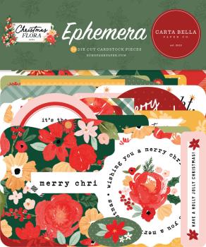 Carta Bella - Stanzteile "Joyful Christmas Flora" Ephemera