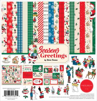 Carta Bella - Designpapier "Season's Greetings" Collection Kit 12x12 Inch - 12 Bogen  