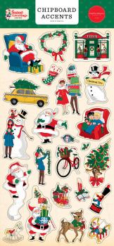 Carta Bella - Chipboard Sticker 6x13 Inch "Season's Greetings"