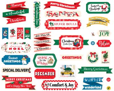 Carta Bella - Stanzteile "Season's Greetings" Titles & Phrases