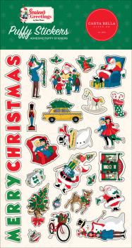 Carta Bella  - Aufkleber "Season's Greetings" Puffy Stickers