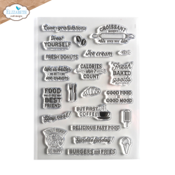 Elisabeth Craft Designs - Stempelset "Good Food Good Mood" Clear Stamps