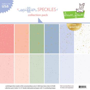 Lawn Fawn - Designpapier Spiffier Speckles" Paper Pad 12x12 Inch - 12 Bogen
