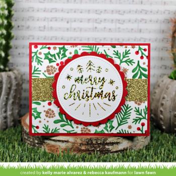 Lawn Fawn - Schablone "Winter Sprigs Background" Stencil