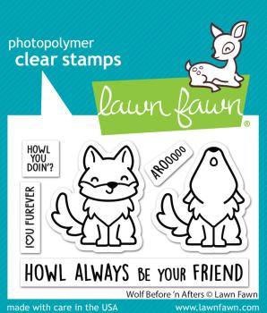 Lawn Fawn - Stempelset "Wolf Before 'n Afters" Clear Stamps