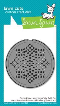 Lawn Fawn - Stanzschablone "Embroidery Hoop Snowflake" Add-on Die