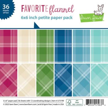 Lawn Fawn - Designpapier "Favorite Flannel" Paper Pad 6x6 Inch - 36 Bogen