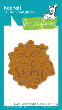 Lawn Fawn - Heißfolienplatte "Let It Snow" Hot Foil Plate