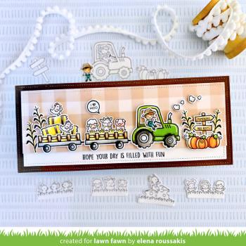 Lawn Fawn - Stempelset "Hay There, Hayrides!" Clear Stamps