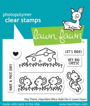 Lawn Fawn - Stempelset "Hay There, Hayrides! Mice" Clear Stamp Add-On