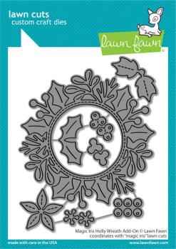 Lawn Fawn - Stanzschablone "Magic Iris Holly Wreath" Add-on Die