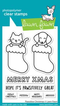 Lawn Fawn - Stempelset "Pawsitive Christmas" Clear Stamps