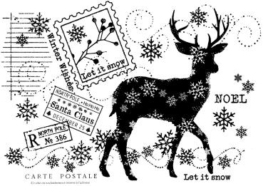 Woodware - Stempel "Winter Reindeer" Clear Stamps Design by Francoise Read