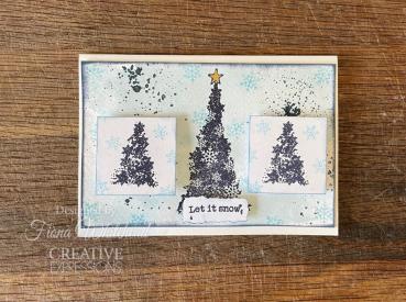 Woodware - Stempelset "Snowflake Trees" Clear Stamps Design by Francoise Read