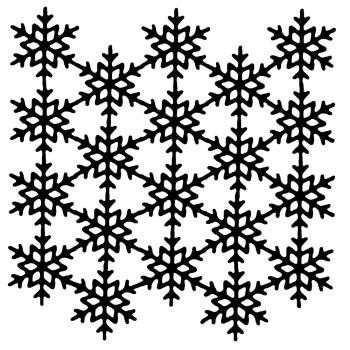 Woodware - Schablone "Snowflake Screen" Stencil