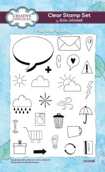 Creative Expressions - Stempelset A6 "Planner Icons" Clear Stamps