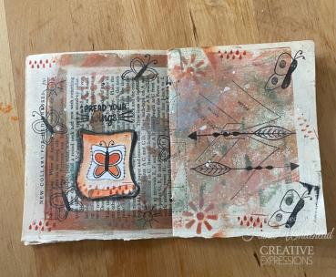 Creative Expressions - Schablone "Let's Get Documenting" Stencil 4x6 Inch Design by Helen Colebrook