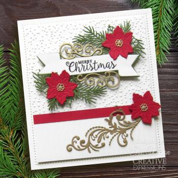 Creative Expressions - Stanzschablone "Poinsettia Banner" Craft Dies Design by Sue Wilson