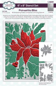 Creative Expressions - Schablone "Poinsettia Bliss" Stencil 6x8 Inch