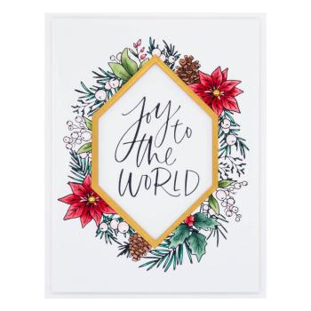 Spellbinders - Buchdrucktechnik "Holiday Foliage Joy" Press Plate