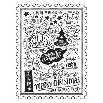 Spellbinders - Buchdrucktechnik "Merry Christmas World" Press Plate