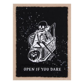 Spellbinders - Buchdrucktechnik "Open if You Dare" Press Plate