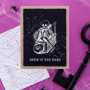 Spellbinders - Buchdrucktechnik "Open if You Dare" Press Plate