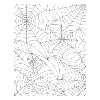 Spellbinders - Buchdrucktechnik "Spider Web Background" Press Plate