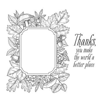 Spellbinders - Buchdrucktechnik "Autumn Thanks Frame" Press Plate