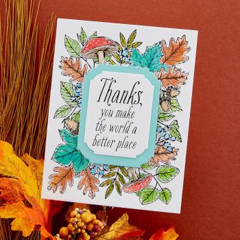 Spellbinders - Buchdrucktechnik "Autumn Thanks Frame" Press Plate