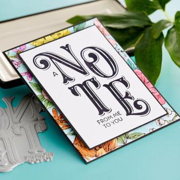 Spellbinders - Buchdrucktechnik "A Note from Me to You" Press Plate