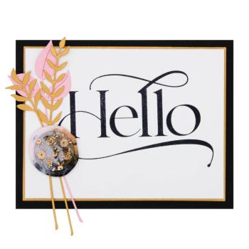 Spellbinders - Buchdrucktechnik "Hello" Press Plate