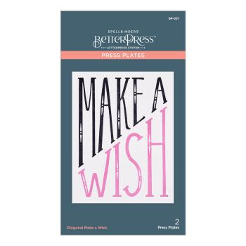 Spellbinders - Buchdrucktechnik "Diagonal Make a Wish" Press Plate